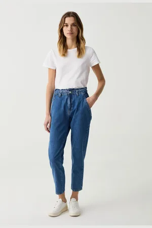 OVS OVS , Jeans Cropped Mom Fit, Donna