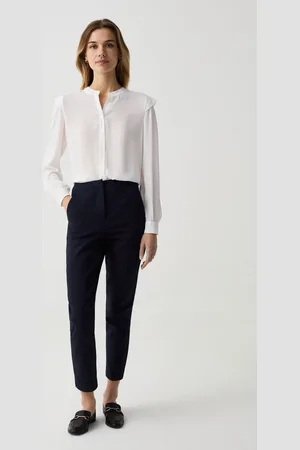 OVS OVS , Pantaloni Cropped A Sigaretta Stretch, Donna