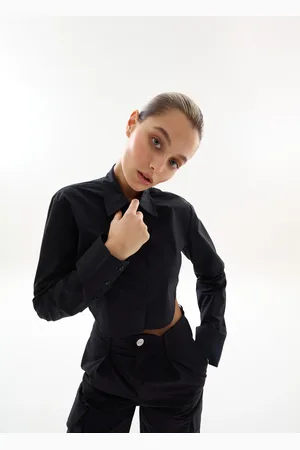 UTOPJA Crop Shirt Black, Donna