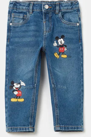 Disney Jeans Cinque Tasche Con Stampa Topolino, Bambino