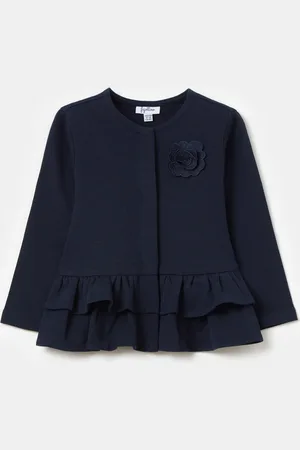 FAGOTTINO Cardigan Con Balze E Fiore Applicato, Bambina