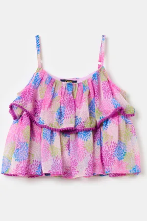 OVS Top Con Balza Stampa All-over, Bambina
