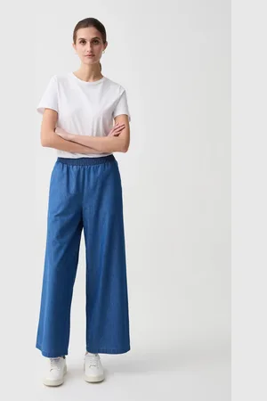 OVS OVS , Jeans Wide Leg In Tessuto Fluido, Donna