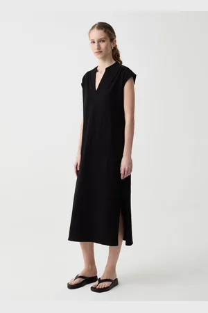 OVS OVS , Vestito Essential Lungo Con Apertura A V, Donna