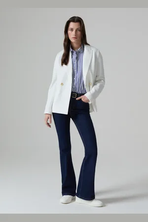 PIOMBO Jeans Flare Fit Rinsed, Donna
