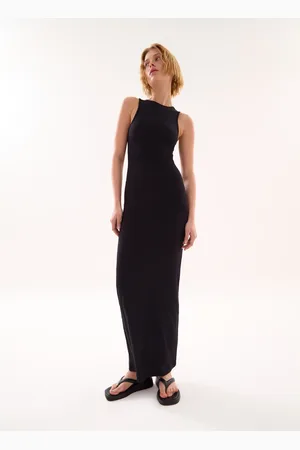 UTOPJA Long Shape Dress Black, Donna