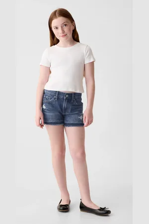 OVS Shorts In Con Abrasioni A Vita Bassa, Bambina