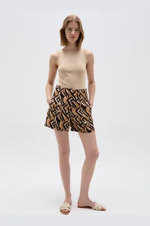 OVS OVS , Shorts In Lino E Viscosa Con Pinces, Donna
