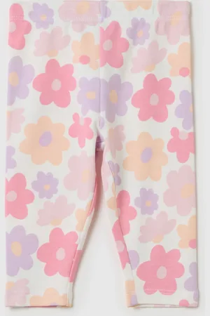 FAGOTTINO Leggings In Cotone Con Stampa Fiori, Neonata