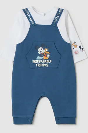 OVS Tutina In Cotone Con Stampa Topolino E Pluto, Neonato