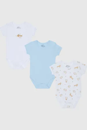 FAGOTTINO Tripack Body A Maniche Corte In Cotone Bio, Neonato