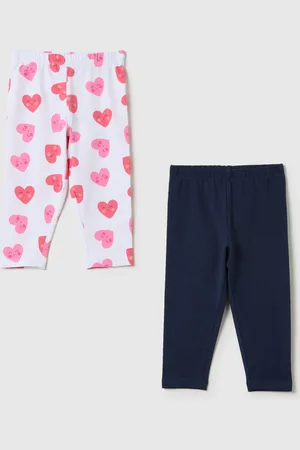 FAGOTTINO Bipack Leggings In Cotone Stretch Con Stampa, Bambina