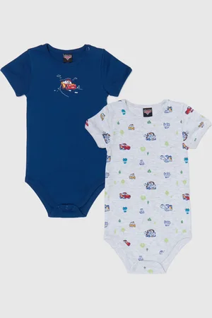 OVS Bipack Body Maniche Corte Con Stampa Cars, Neonato