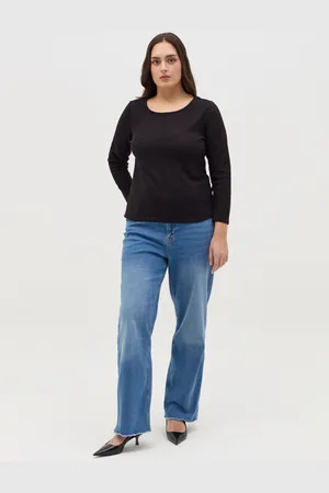 OVS T-shirt A Maniche Lunghe Con Trama In Pizzo Curvy, Donna