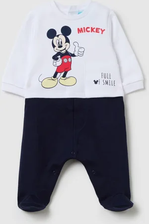 OVS Tutina In Cotone Con Piedini Stampa Topolino, Neonato