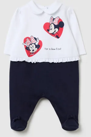 OVS Tutina In Cotone Con Piedini Stampa Minnie, Neonata