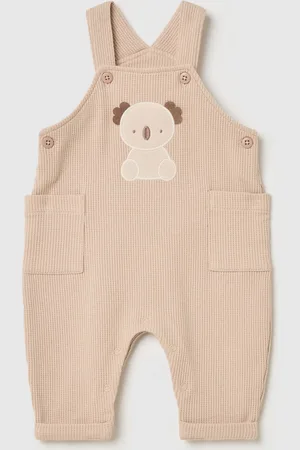 FAGOTTINO Salopette Waffle Con Patch Koala, Neonato