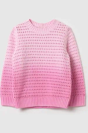 FAGOTTINO Pullover Degradé Con Lavorazione Traforata, Bambina