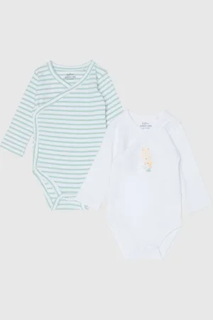 FAGOTTINO Bipack Body In Cotone Bio Con Scollo A V, Unisex