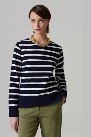 PIOMBO T-shirt A Righe Con Maniche Lunghe, Donna