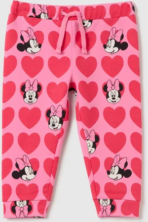 Disney Joggers Con Coulisse Stampa Minnie E Cuori, Bambina
