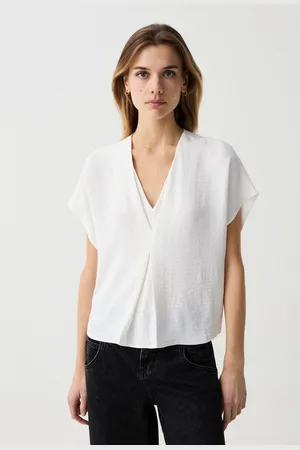 OVS OVS , Blusa Effetto Crinkle Con Scollo A V, Donna