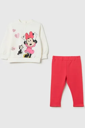 Disney Jogging Set Con Stampa Minnie E Figaro, Bambina