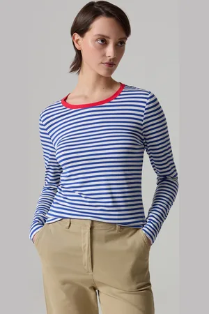 PIOMBO T-shirt A Righe Con Profilo A Contrasto, Donna