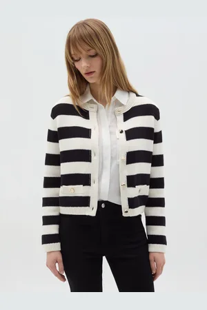 OVS OVS , Cardigan A Righe Con Bottoni Dorati, Donna