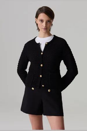 PIOMBO Giacca Cardigan Con Bottoni Lavorati, Donna