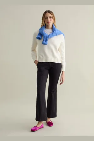 PIOMBO Pullover In Cotone Con Scollo A V, Donna