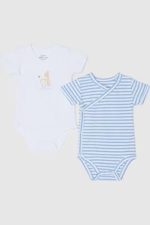 FAGOTTINO Bipack Body In Cotone Bio Con Scollo A V, Neonato