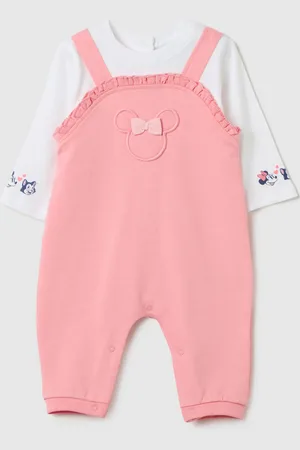 OVS Tutina Stile Salopette Con Stampa Minnie E Figaro, Neonata