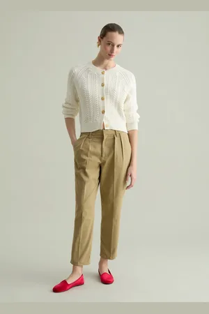 PIOMBO Cardigan In Cotone Con Lavorazione A Trecce, Donna