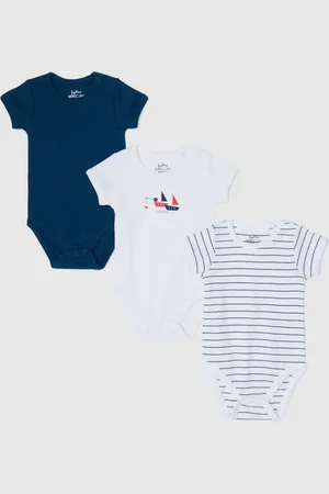 FAGOTTINO Tripack Body Maniche Corte In Cotone Bio Con Stampa, Neonato