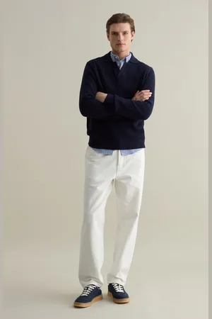 PIOMBO Pullover Con Scollo A Polo Micro Trama Waffle, Uomo