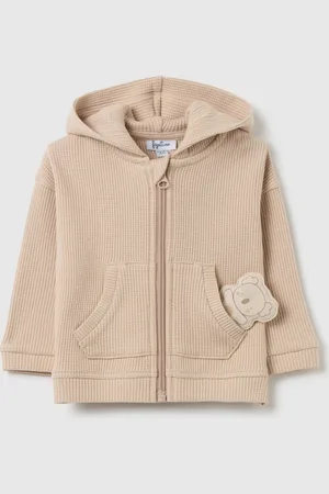FAGOTTINO Full-zip Waffle Con Cappuccio E Koala, Neonato