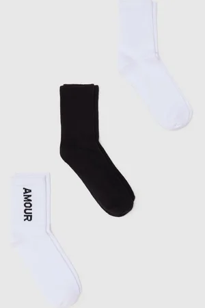 OVS OVS , Tripack Calze Corte Con Gambale A Costine, Donna