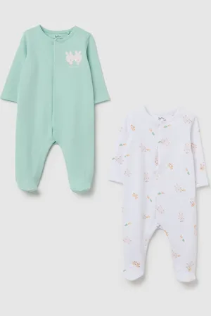 FAGOTTINO Bipack Tutine Con Piedini Stampa Coniglietti, Unisex
