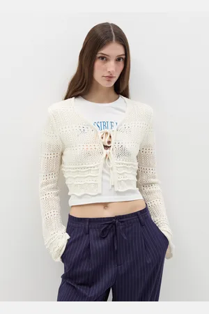 OVS Cardigan Crochet Con Laccetti, Donna