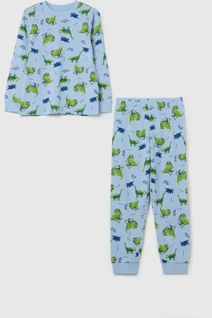 OVS Pigiama Lungo Stampa Dinosauri All-over, Bambino