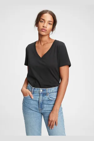 GAP T-shirt In Cotone Con Scollo A V, Donna