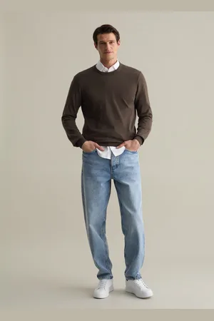 PIOMBO Pullover Girocollo Tinta Unita, Uomo