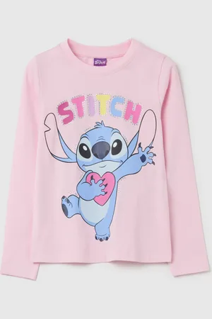 OVS T-shirt A Maniche Lunghe Stampa Stitch, Bambina