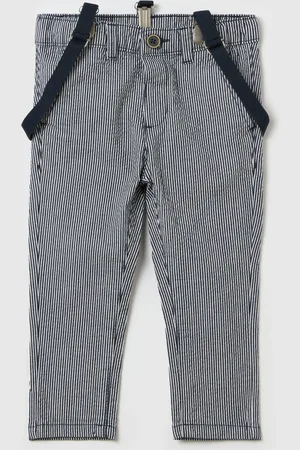 FAGOTTINO Pantaloni Chino A Righe Con Bretelle, Bambino