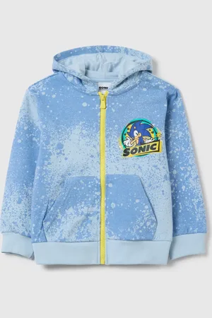 OVS Full-zip In French Terry Con Cappuccio Stampa Sonic, Bambino