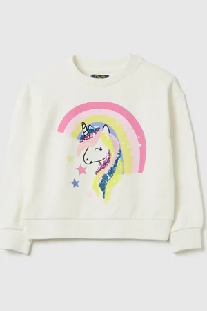 OVS Felpa Con Paillettes E Stampa Unicorno, Bambina