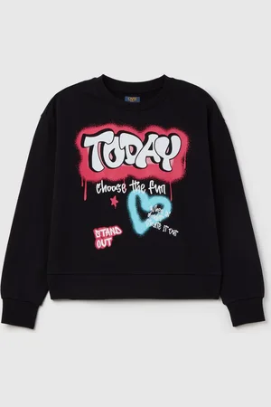 OVS Felpa In French Terry Con Stampa Graffiti, Bambina