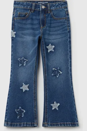 OVS Jeans Flare Fit Con Stelle Applicate, Bambina