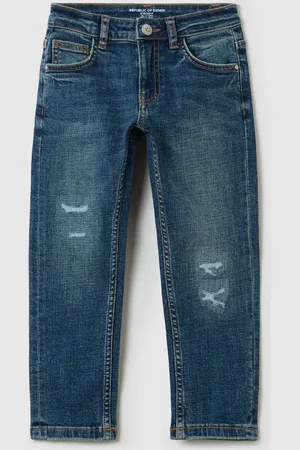 OVS Jeans Straight Fit Con Abrasioni E Stampa, Bambino